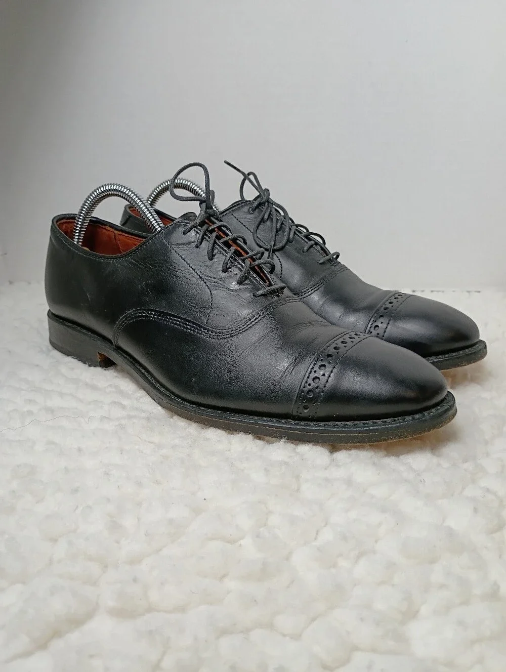 Allen Edmonds Fifth Avenue Black Cap Toe Oxford Dress Shoes Men's 8.5 D USA 5705